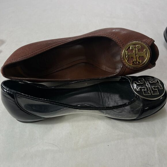 Tory Burch Ballet 6 1/2 M Flat Black & Clear PVC Vintage NO SIZE VISIBLE READ - Picture 8 of 9